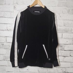 Madison Supply Velvet Crew Neck Sweater